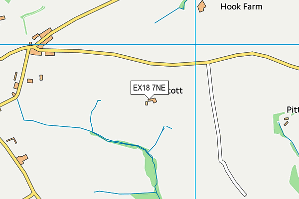 EX18 7NE map - OS VectorMap District (Ordnance Survey)