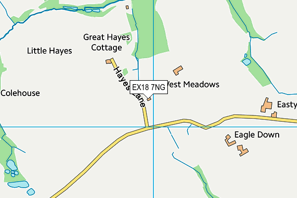 EX18 7NG map - OS VectorMap District (Ordnance Survey)