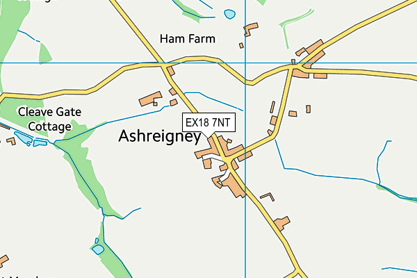 EX18 7NT map - OS VectorMap District (Ordnance Survey)