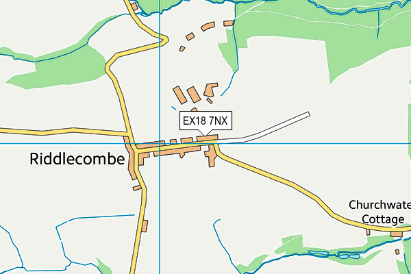 EX18 7NX map - OS VectorMap District (Ordnance Survey)