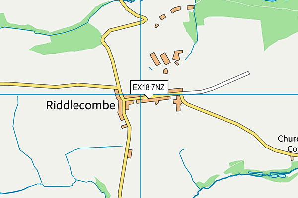 EX18 7NZ map - OS VectorMap District (Ordnance Survey)