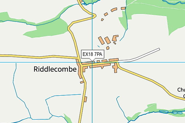 EX18 7PA map - OS VectorMap District (Ordnance Survey)