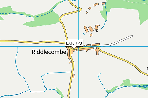 EX18 7PB map - OS VectorMap District (Ordnance Survey)