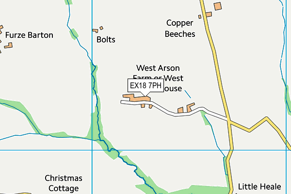 EX18 7PH map - OS VectorMap District (Ordnance Survey)