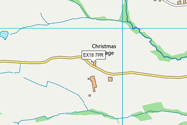 EX18 7PR map - OS VectorMap District (Ordnance Survey)