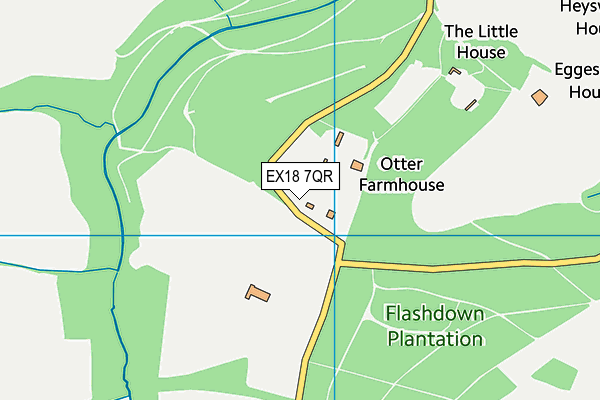 EX18 7QR map - OS VectorMap District (Ordnance Survey)