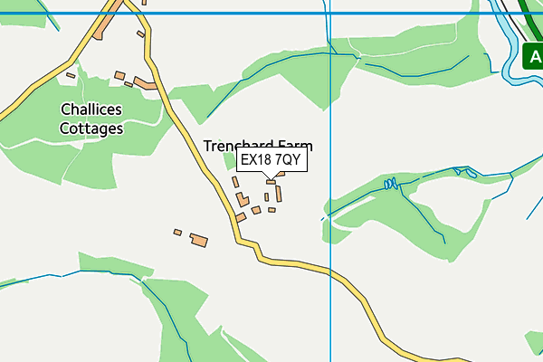 EX18 7QY map - OS VectorMap District (Ordnance Survey)