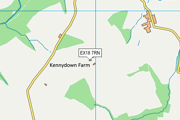 EX18 7RN map - OS VectorMap District (Ordnance Survey)