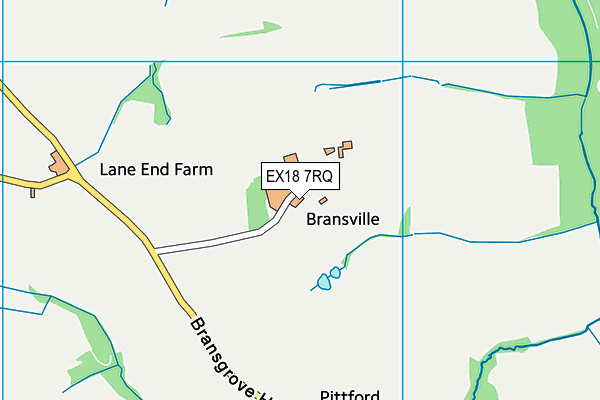 EX18 7RQ map - OS VectorMap District (Ordnance Survey)