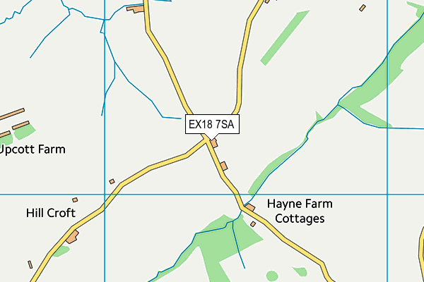 EX18 7SA map - OS VectorMap District (Ordnance Survey)