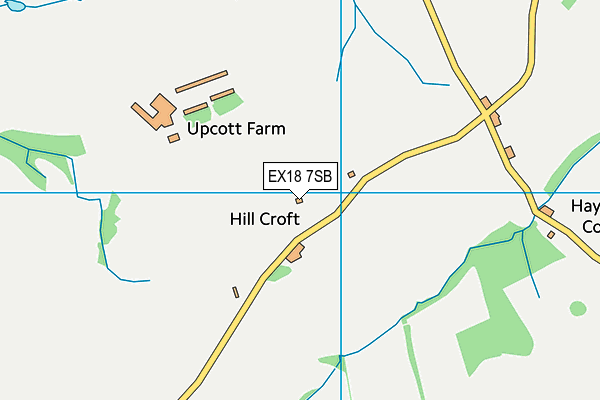 EX18 7SB map - OS VectorMap District (Ordnance Survey)