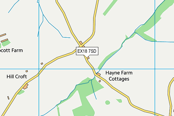 EX18 7SD map - OS VectorMap District (Ordnance Survey)