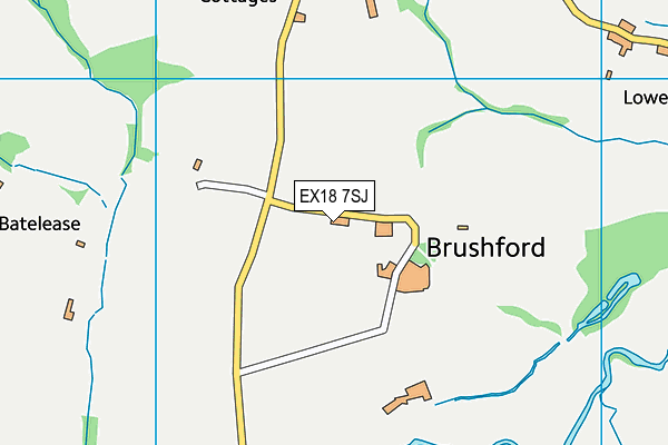 EX18 7SJ map - OS VectorMap District (Ordnance Survey)