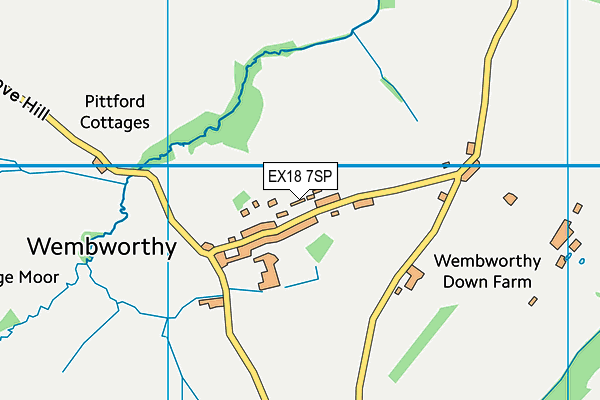 EX18 7SP map - OS VectorMap District (Ordnance Survey)