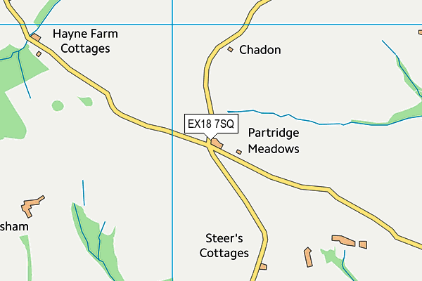 EX18 7SQ map - OS VectorMap District (Ordnance Survey)