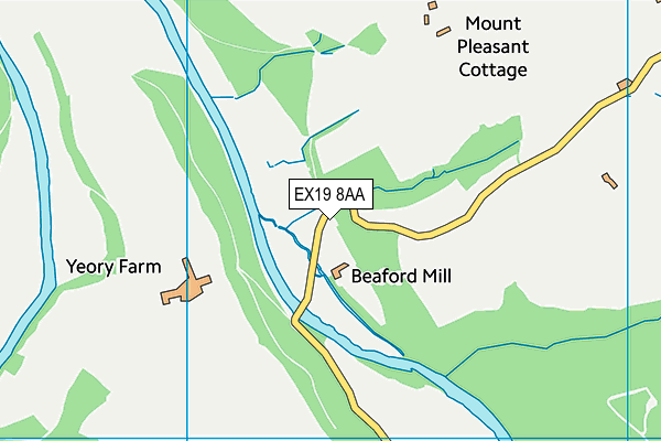 EX19 8AA map - OS VectorMap District (Ordnance Survey)