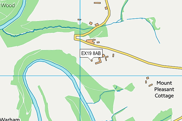 EX19 8AB map - OS VectorMap District (Ordnance Survey)