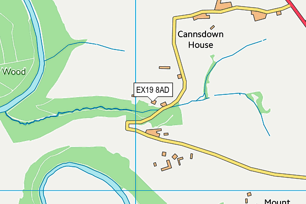 EX19 8AD map - OS VectorMap District (Ordnance Survey)