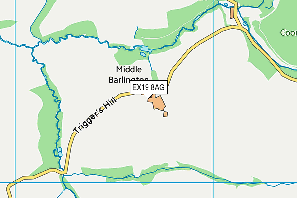 EX19 8AG map - OS VectorMap District (Ordnance Survey)