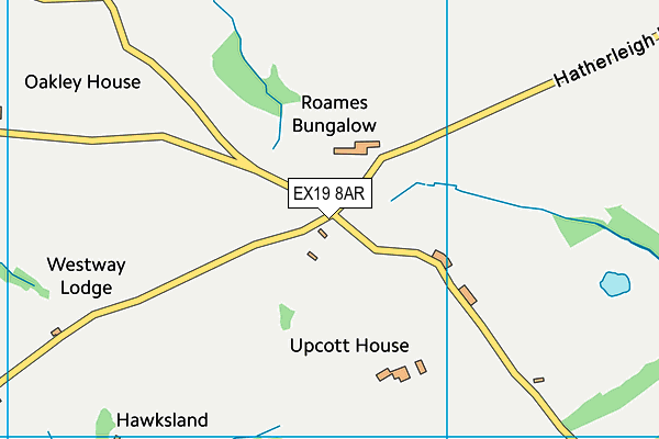 EX19 8AR map - OS VectorMap District (Ordnance Survey)