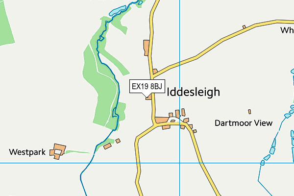 EX19 8BJ map - OS VectorMap District (Ordnance Survey)