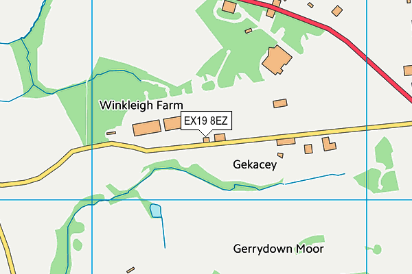 EX19 8EZ map - OS VectorMap District (Ordnance Survey)