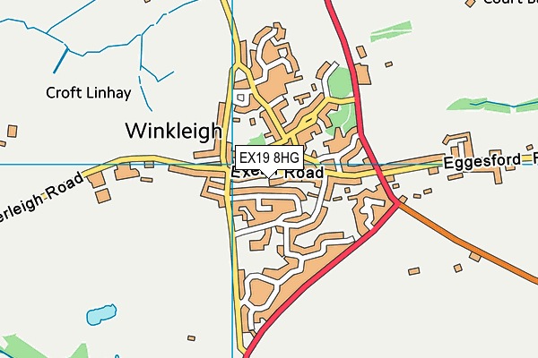 EX19 8HG map - OS VectorMap District (Ordnance Survey)