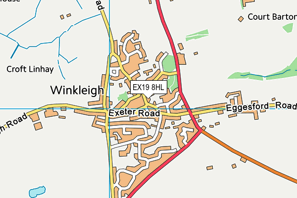 EX19 8HL map - OS VectorMap District (Ordnance Survey)