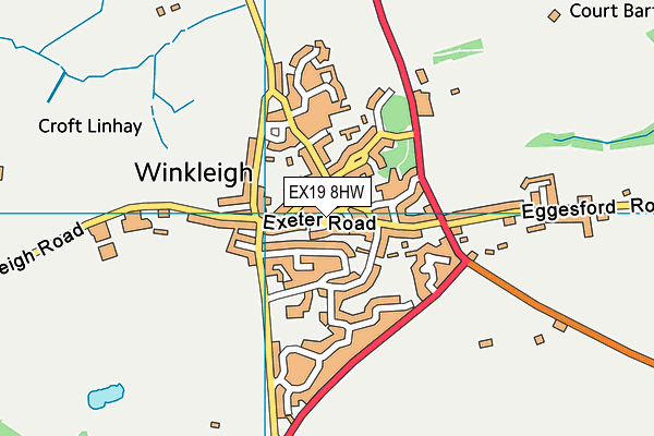 EX19 8HW map - OS VectorMap District (Ordnance Survey)