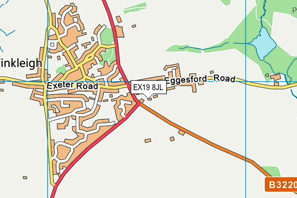 EX19 8JL map - OS VectorMap District (Ordnance Survey)