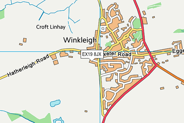 EX19 8JX map - OS VectorMap District (Ordnance Survey)