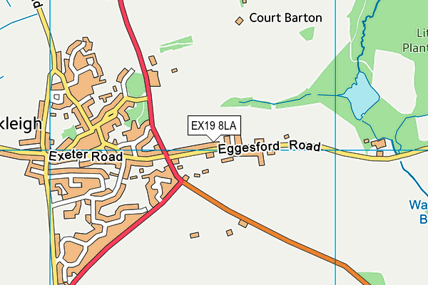 EX19 8LA map - OS VectorMap District (Ordnance Survey)