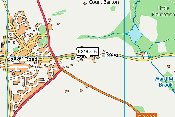 EX19 8LB map - OS VectorMap District (Ordnance Survey)