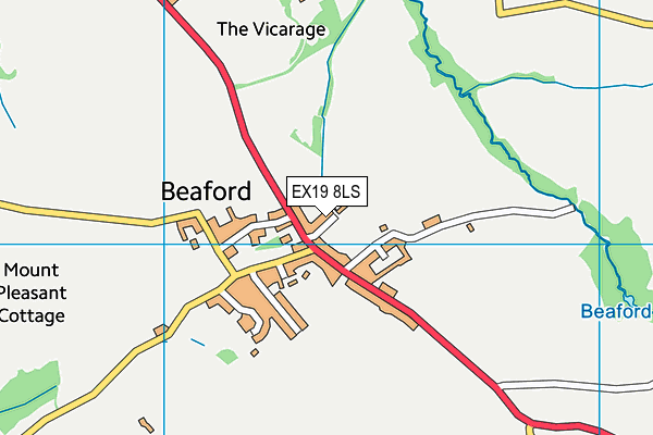 EX19 8LS map - OS VectorMap District (Ordnance Survey)