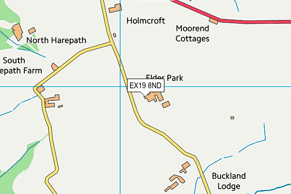 EX19 8ND map - OS VectorMap District (Ordnance Survey)