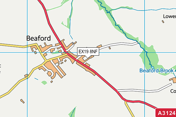 EX19 8NF map - OS VectorMap District (Ordnance Survey)