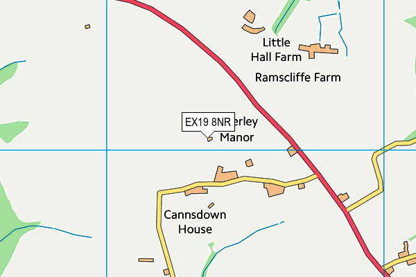 EX19 8NR map - OS VectorMap District (Ordnance Survey)