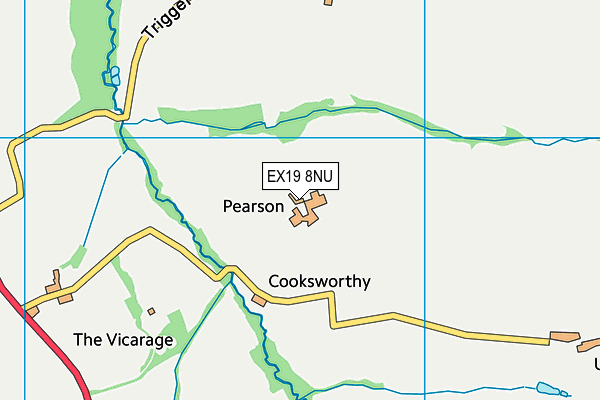 EX19 8NU map - OS VectorMap District (Ordnance Survey)