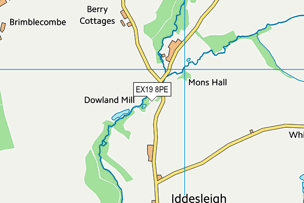 EX19 8PE map - OS VectorMap District (Ordnance Survey)