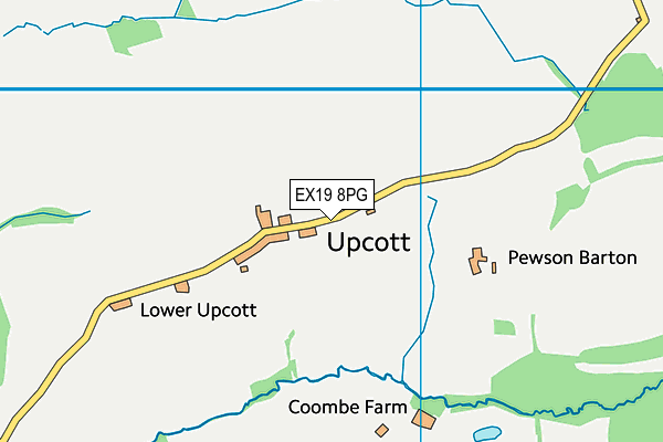 EX19 8PG map - OS VectorMap District (Ordnance Survey)