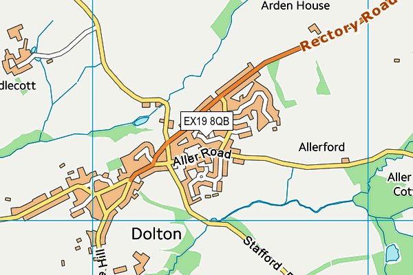 EX19 8QB map - OS VectorMap District (Ordnance Survey)