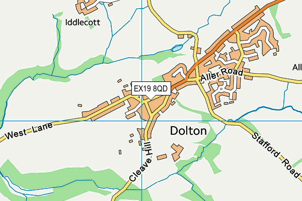 EX19 8QD map - OS VectorMap District (Ordnance Survey)