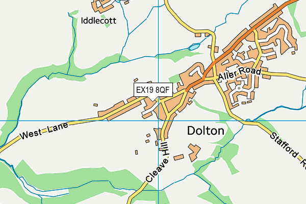 Dolton Church of England Primary School map (EX19 8QF) - OS VectorMap District (Ordnance Survey)