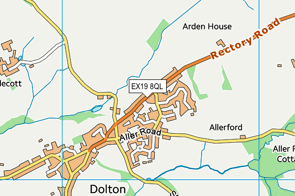 EX19 8QL map - OS VectorMap District (Ordnance Survey)