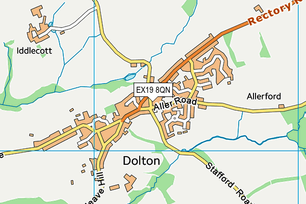 EX19 8QN map - OS VectorMap District (Ordnance Survey)