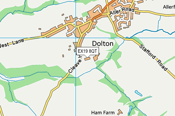 Dolton Playing Field map (EX19 8QT) - OS VectorMap District (Ordnance Survey)