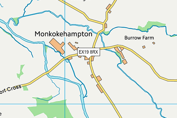 EX19 8RX map - OS VectorMap District (Ordnance Survey)