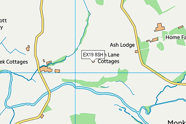 EX19 8SH map - OS VectorMap District (Ordnance Survey)