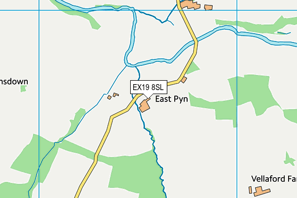 EX19 8SL map - OS VectorMap District (Ordnance Survey)