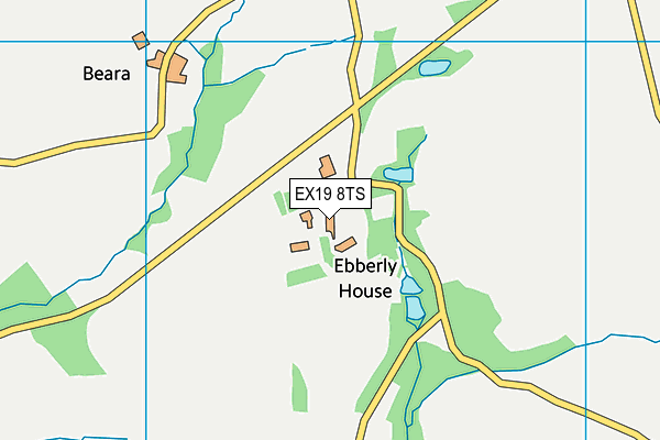 EX19 8TS map - OS VectorMap District (Ordnance Survey)